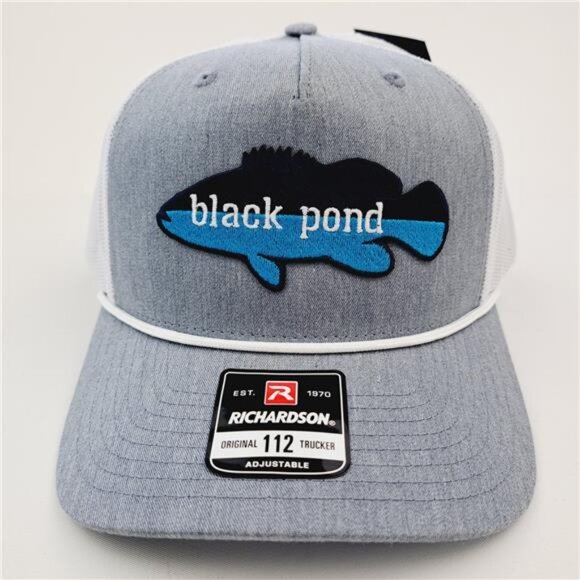 Accessories - Retro Outdoors Black Pond Grouper Fishing Patch Mesh Snapback Richardson 112 Cap
